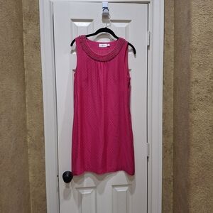 Vineyard Vines Fuchsia Dress with Beaded Detail, Retail $228